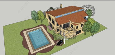 精品地中海风情独栋别墅建筑SU模型设计详解与获取指南